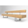 Buy cheap Long Commerical Street Backless Bench Factory Price Outdoor Metal Solid Wood Shopping Mall Bench from wholesalers