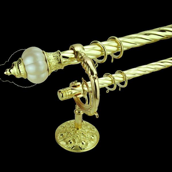 Buy cheap 16mm Double Holder Pipe Curtain Rods Aluminum Alloy Pole Finials from wholesalers