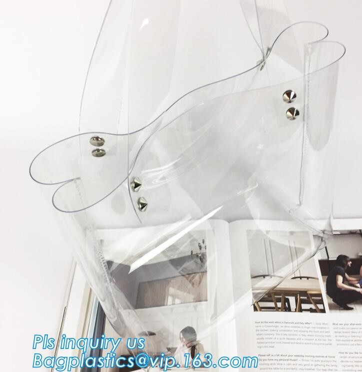 PVC Crossbody Messenger Shoulder Bag Sling Bag, Fashion PVC Transparent Shoulder Bag, PVC Shoulder Bag Travel Gym Tote B