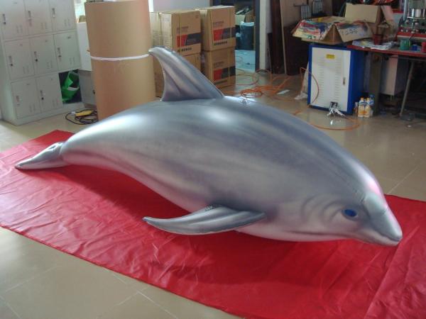 Buy cheap 1.5m Long Airtight Dolphin Shaped Swimming Pool Toy Display In Showroom from wholesalers