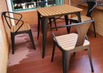 Simple Modern Solid Wooden Outdoor Furniture Balcony Table Chair Set For Leisure