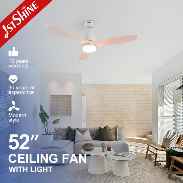 Buy cheap Pink Low Profile ABS Plastic Blade Ceiling Fan With LED Light Remote Control from wholesalers