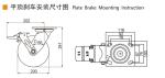 450kg Load 8 Inch 200mm Heavy Duty Castor Wheels With Brake 738-26
