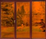 Orange Plain Frosted Window Film 1.22Mx50M Privacy Self Adhesive Window Covering