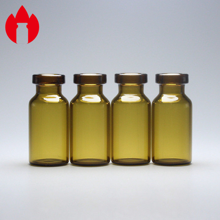 3ml Amber Mini Glass Tube Vial With Flip Off Cap