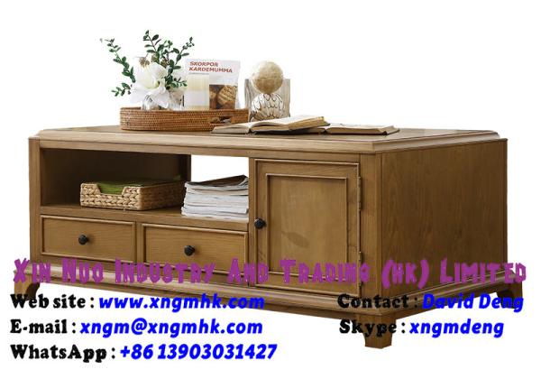 Buy cheap Solid wood coffee table Ash transparent paint living room coffee table furniture from wholesalers