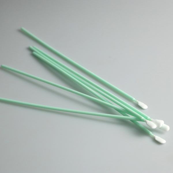 China Supplier Extra Long Handle Cleanroom Lint Free Round Dacron Tip Polyester