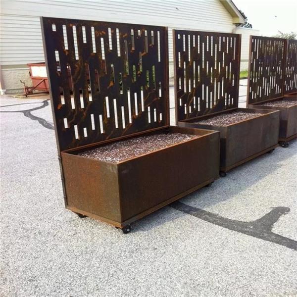 Buy cheap Modern Design Metal Decorative Trellis Corten Steel Trough Planter Box from wholesalers