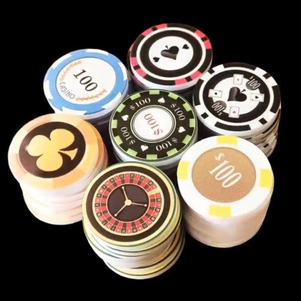 Buy cheap 20mm Personalized Game Plastic Poker Chips Colorful Stamping Token from wholesalers