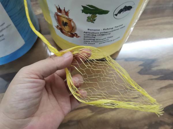 Quality 22500 Denier Black Banana Twine Virgin PP Material Twisted and UV Protection 4KG Roll for sale