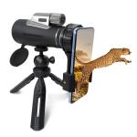 12X56 High Power Monocular Telescope With Smartphone Holder Tripod BAK4 Prism