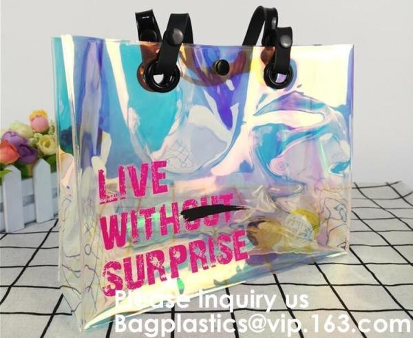 Buy cheap Promotional Shiny PVC Tote Bag, Women Gender and Casual Tote Shape large capacity clear PVC Beach Bag, Bagease, Bagplast from wholesalers