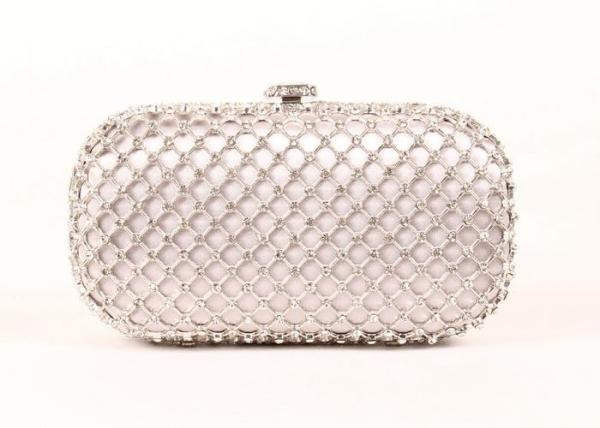 Buy cheap Pink Trendy Luxury Rhinestone Evening Bags , Metal Stone Diamond Clutch Bag from wholesalers