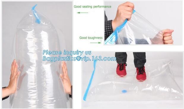 Compression Bag Space Saving, compressible vacumm seal storage bag, vacuum traveling bag without valve, bagplastics, pac