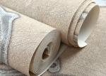 Light Grey Victorian Damask Wallpaper Waterproof with Vinyl Material , 0.53*10M