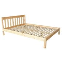 Buy cheap modern double bed pine wood product