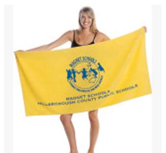 Buy cheap New customed print logo promotional outdoor advertising gift superfine fiber beach towels from wholesalers