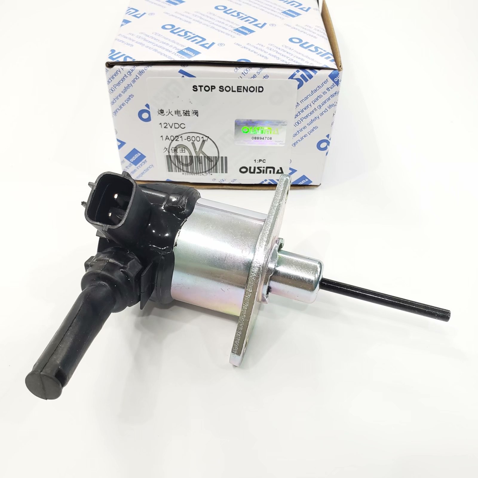 OUSIMA 1A021-60017 Fuel Shut Off Solenoid 1A02160017 For Excavator KUBOTA