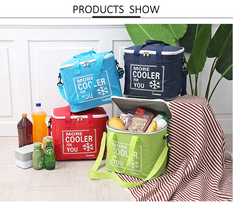L33cm Multipocket Oxford Insulated Lunch Cooler Bags