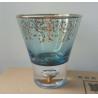 Buy cheap Blue Color Golden Rim Stemless Crystal Cocktail Glasses from wholesalers