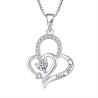 Buy cheap YASVITTI I Love You Heart Pendant Necklace Multi Colored Heart Cubic Zirconia Luxury Silver 925 Heart Necklace Jewelry from wholesalers