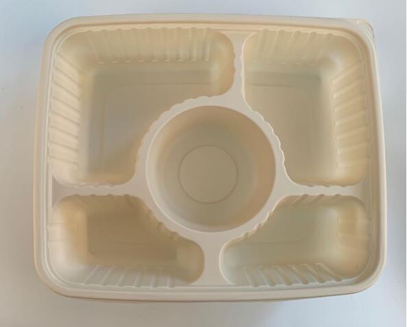 Buy cheap Catering Eco-Friendly Container Compartment Starch lunch Meal Box, Disposable Takeaway Packaging, Takeout from wholesalers