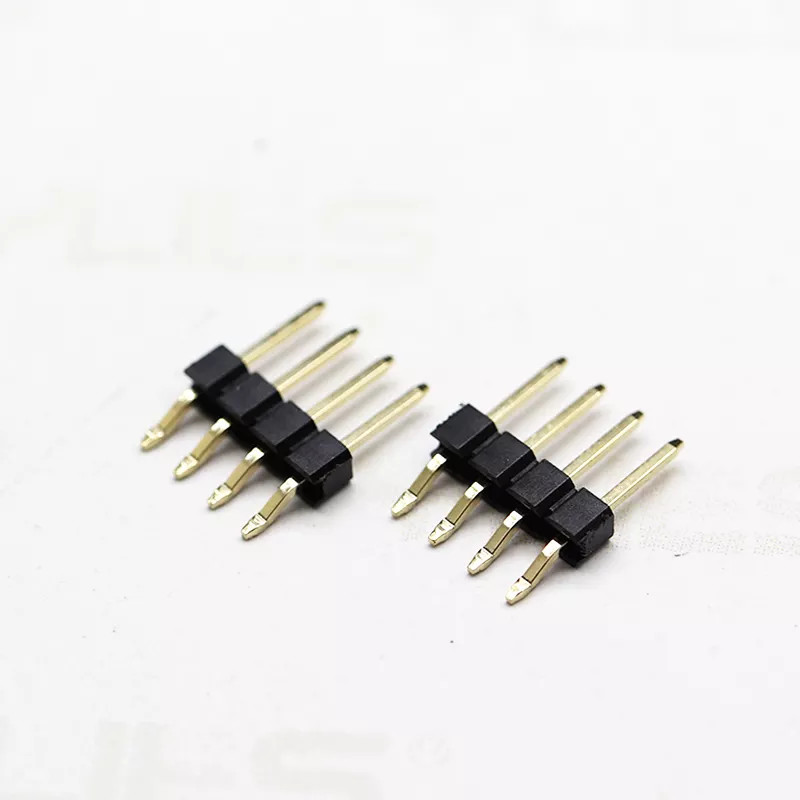 Plastic Right Angle Curved SMT Single row Pin Header 2.54mm Positions 2-40pin