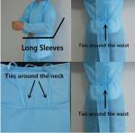 Air Permeable Disposable Chemotherapy Gowns Isolation Gown With Cuff