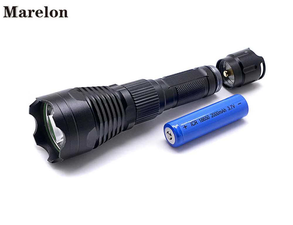 Tactical Torch LED Rechargeable Flashlight 18650 Battery With Aluminum Alloy Material