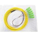 6F Fanout Single Mode Fiber Pigtails , High Performance SM Sc Apc Pigtail