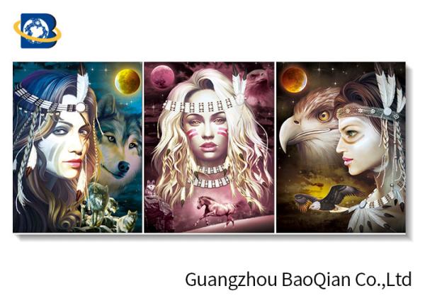 Buy cheap Custom Lenticular 3d Flip Picture Of Pretty Girl And Animal For Home Decoration from wholesalers