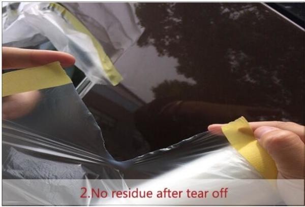 Buy cheap pre-tape plastic masking film with duct tape,pre-tape masking film dispenser, paintable car masking film cloth auto pai from wholesalers