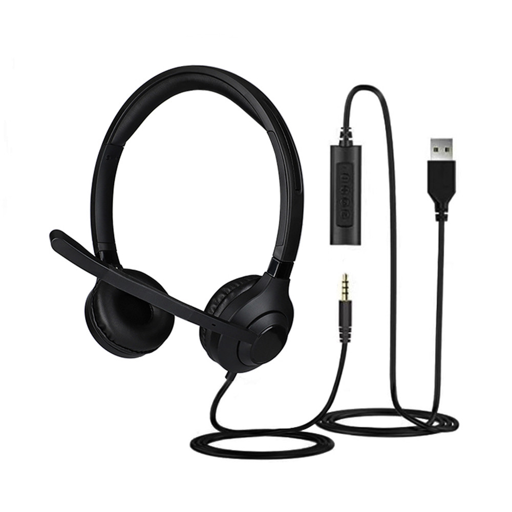 ONIKUMA X17 Over Ear Wired call center Headsets Headphones with Mic RGB Light
