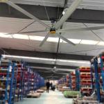 5.0m 16FT Permanent Magnet Synchronous Motor Giant Warehouse Ceiling Fan Sliver