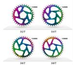 Aluminum Alloy Mountain Road Bicycle GXP Crank Rings Dazzle Colour