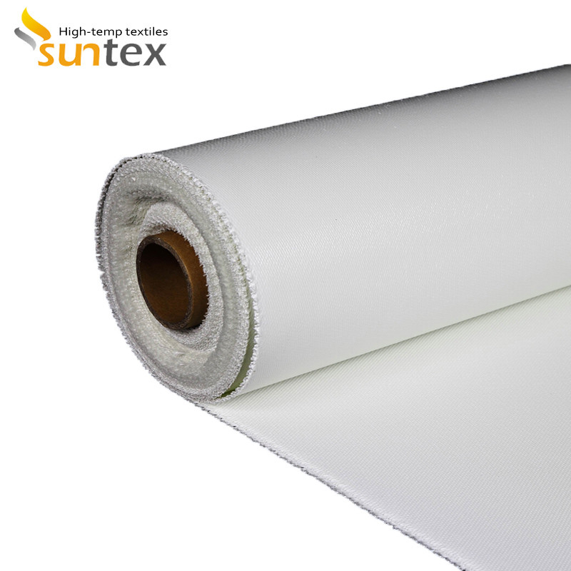 White Silicone Coated Fiberglass Cloth For Fiberglass Fire Blanket
