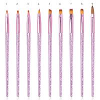 Buy cheap Nail Painting Brush Plastic Handle UV Gel Nail Scrubbing Brush With Nylon Hair product
