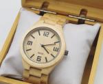 Fashion 3ATM Or Splash Bamboo Wrist Watch Handmade 100% Wood Strap