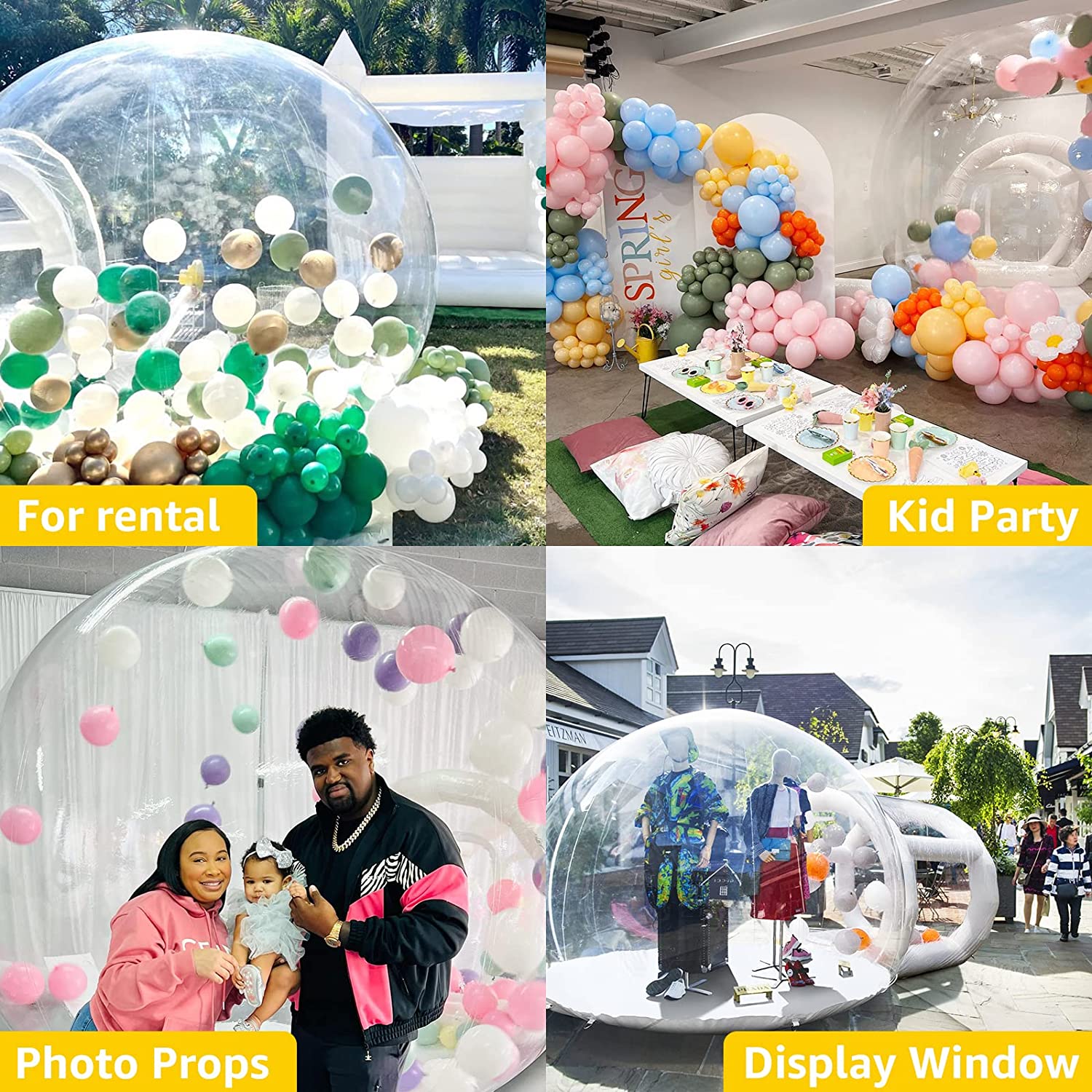 Outdoor Camping Wedding Party Transparent Inflatable Bubble Balloons House