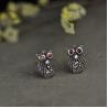 Buy cheap Vintage Owl Design Sterling Silver Stud Earrings(XH023333W) from wholesalers