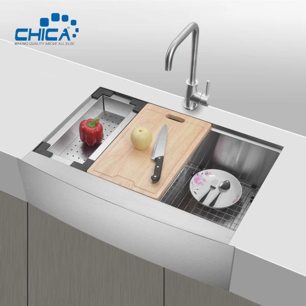 Apron Front Kitchen Sink SUS304 Stainless Steel Single Bowl Kitchen Sinks