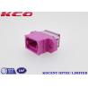 Buy cheap Female OM4 MPO MTP Fiber Optic Adapters With Violet Pink Color Full Flange MPO Adaptor from wholesalers