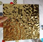 0.15mm AISI 316 Stainless Steel Sheet Water Ripples Decorative Gold For Wall