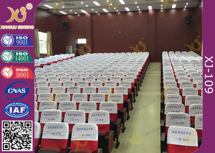 Medium Back Auditorium Chairs With Writing Board / High Rebound Sponge Inner Material