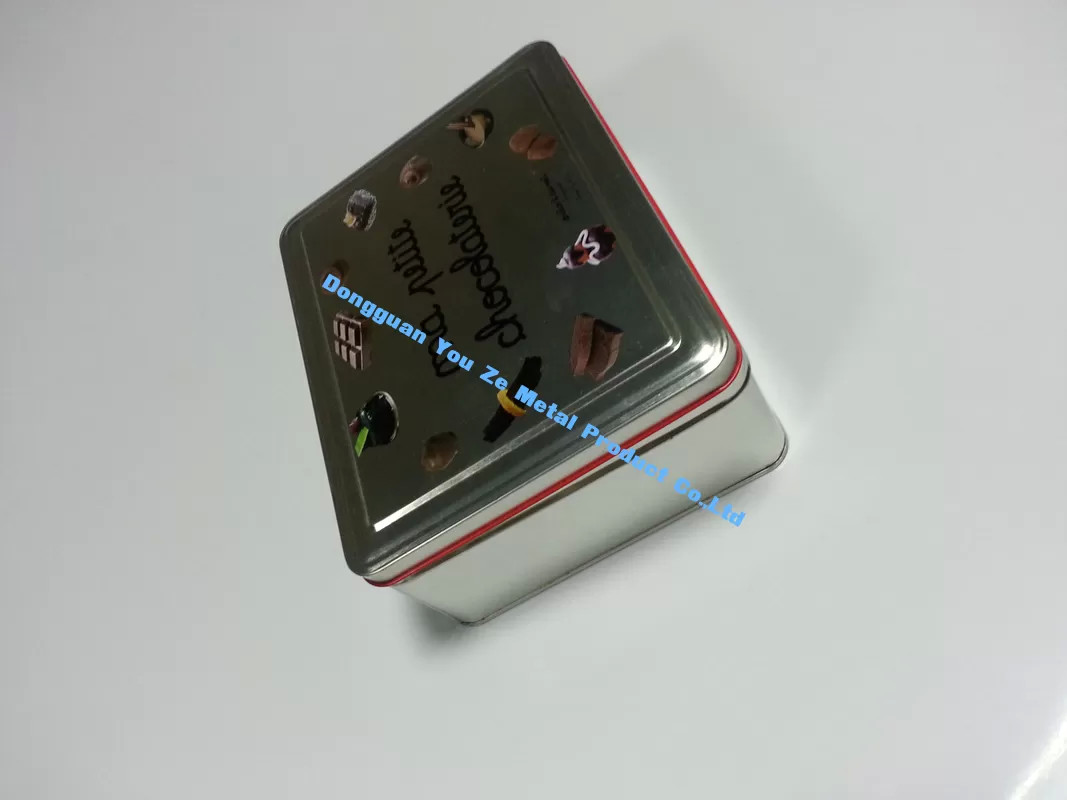 4 Color Printed Chocolate Tin Box Custom Tins for Sale Metal Cans with Lids Tin Containers for Food Packaging