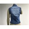 Buy cheap Fashion Ladies Denim Jacket Button Through Sleeveless Denim Jacket TW72959 from wholesalers