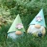 Buy cheap Small Gnome Metal Garden Ornaments Creative White Bearded Gnome Decor from wholesalers