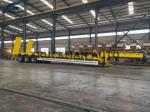 3-6 Axles Low Bed Truck Trailer , Low Bed Container Semi Trailer 60t