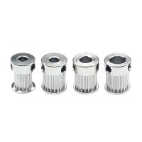 Buy cheap Silver Aluminum Alloy 16 20 Tooth 2GT Timing Belt Pulley Width 10mm product