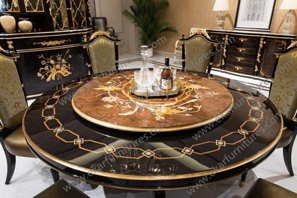 Buy cheap Antique wooden round rotating dining table TN-029N from wholesalers